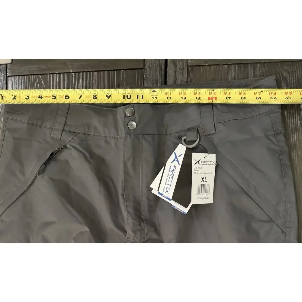 Arctix Mens Insulated Mesh Lined Water Resistant Snow Utility Pants Gray Size XL